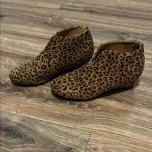 Leopard Print Ankle Boots